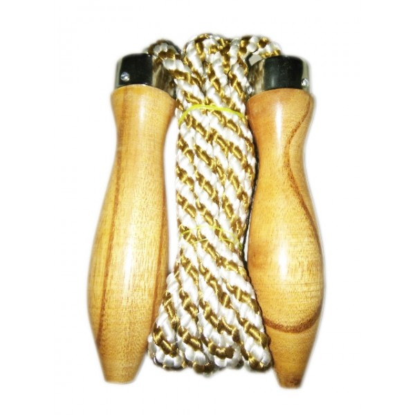 Cotton Skipping Rope with Wooden Handle