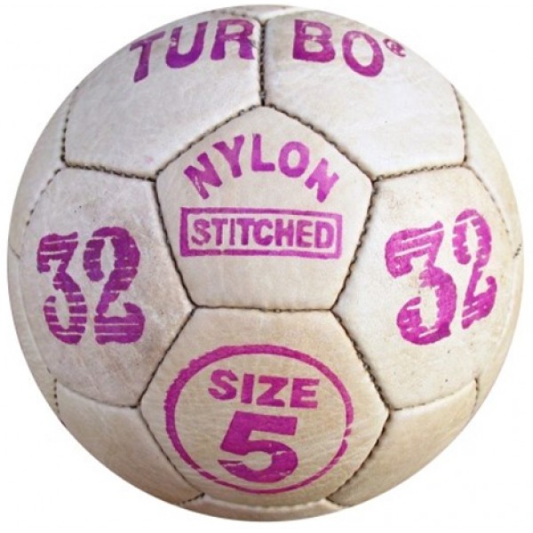 Natural Leather Football (32 Pannel, 3 ply) with B...