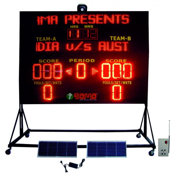 Solar Powered Multipurpose Electronic LED Scoreboa...