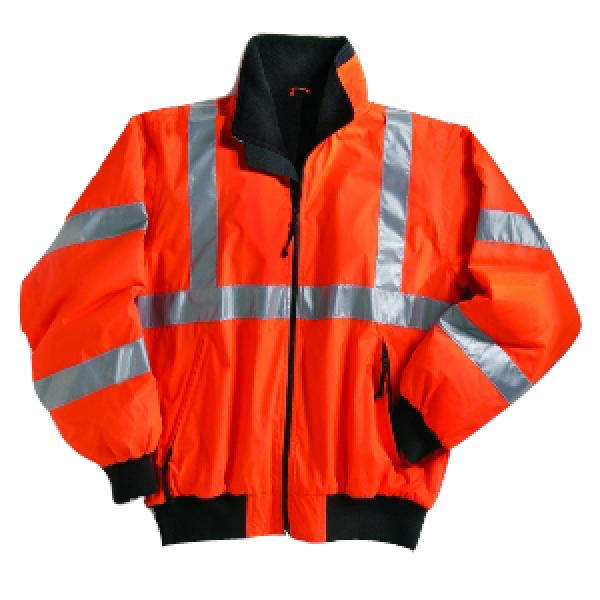 Reflective safety jacket Fluro orange